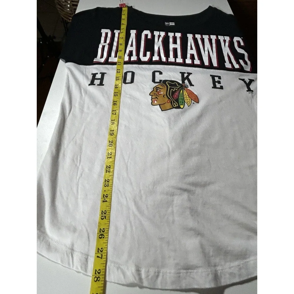 NHL Chicago Blackhawks‎ Women New Era By 5th & Ocean Long Sleeve shirt L 2 Sided